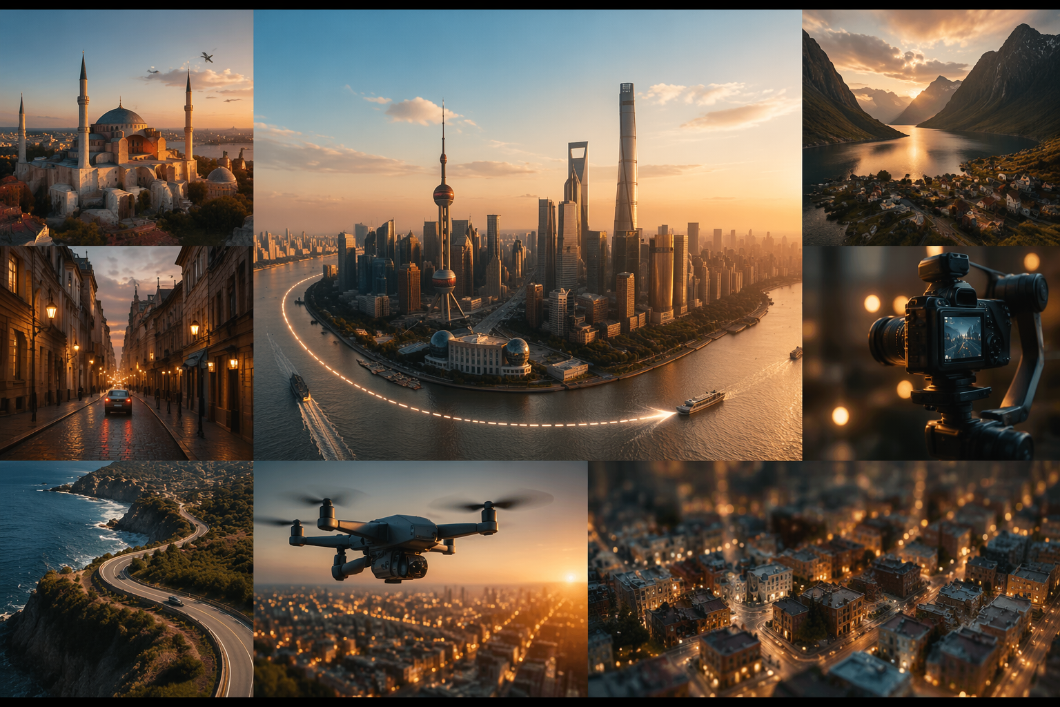 CG City Tour AI Prompt travel video concepts