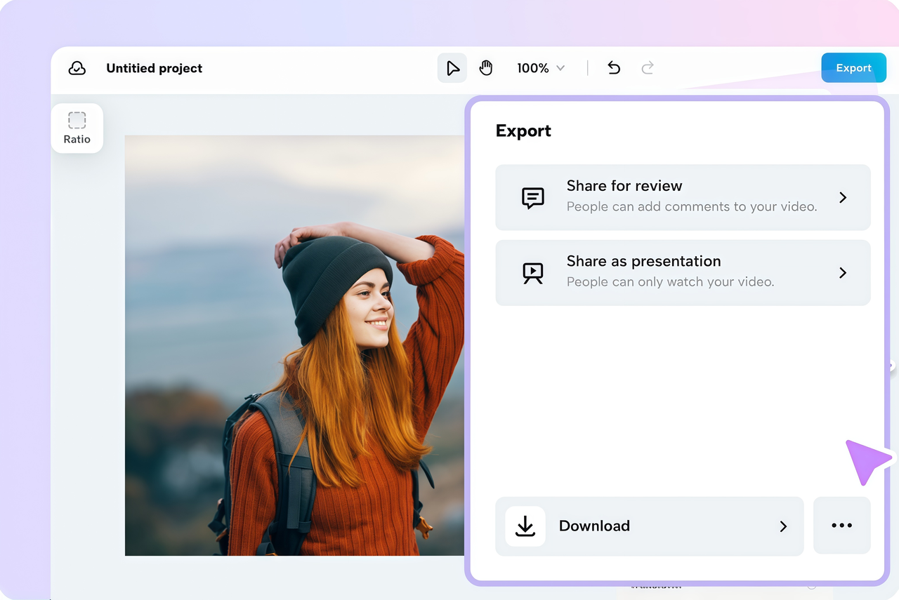 Export and share your videos