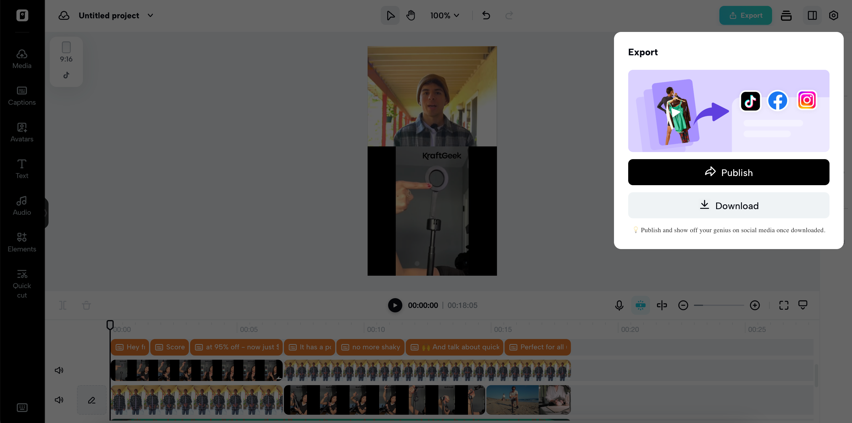 Export and share