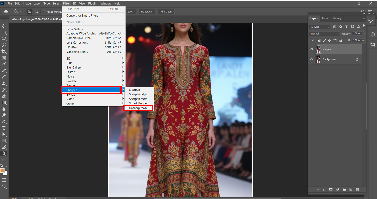 اختر "غير الحدة"