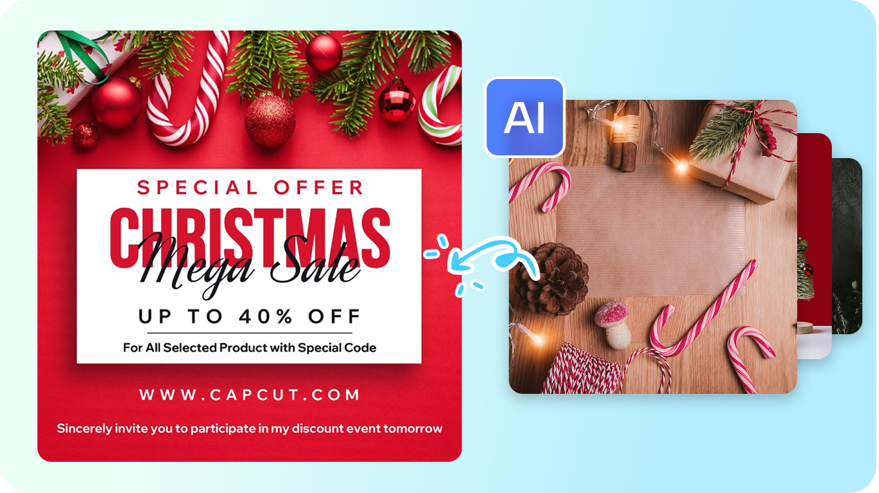 AI-powered background for professional invitations