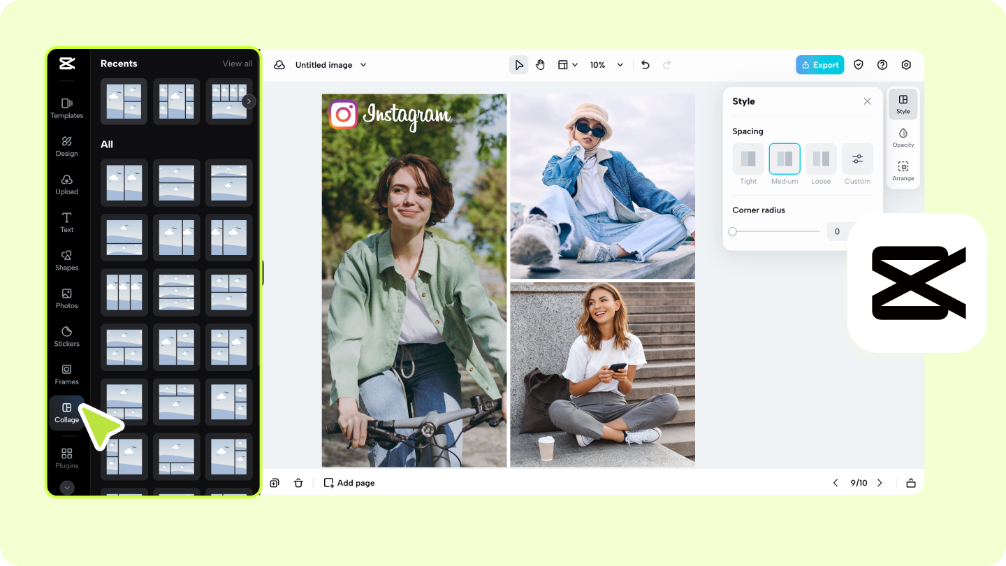 grid in Instagram