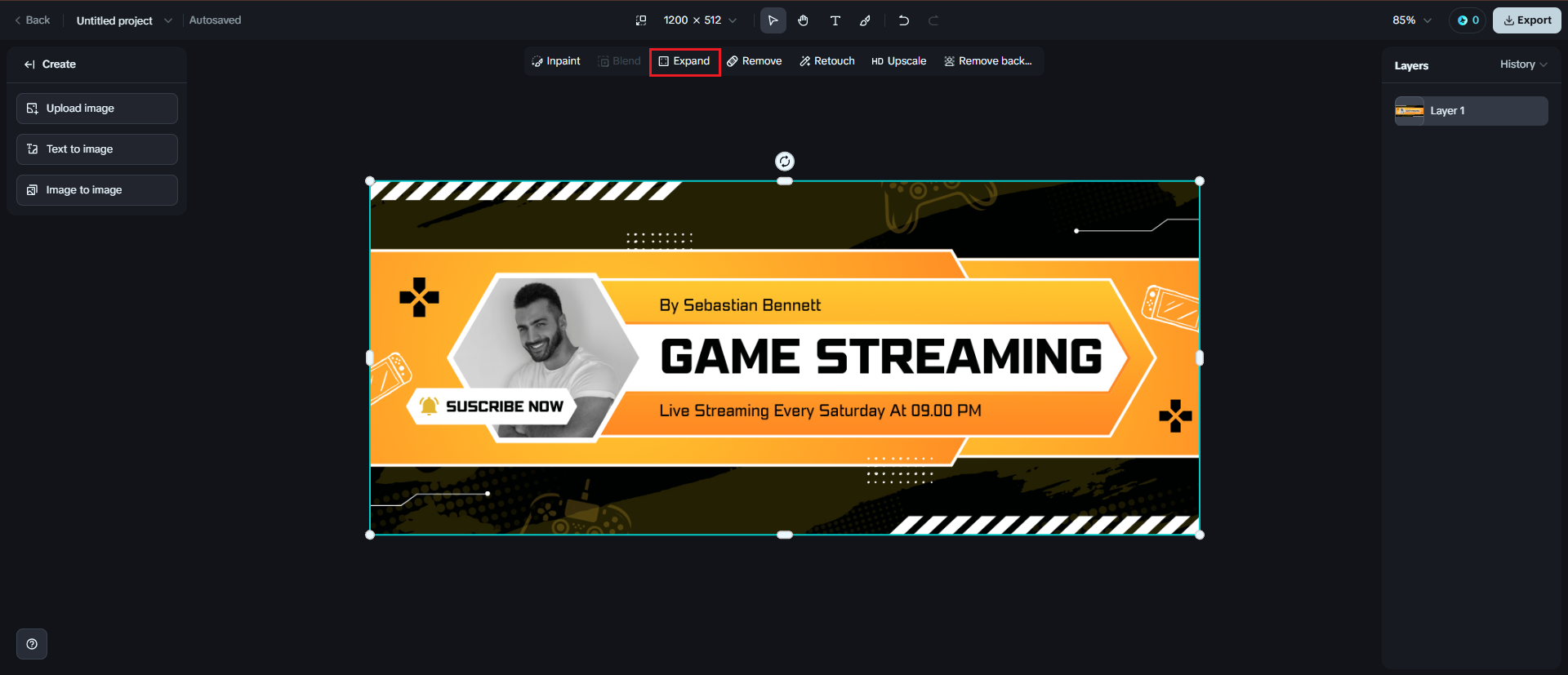 Twitch size banner