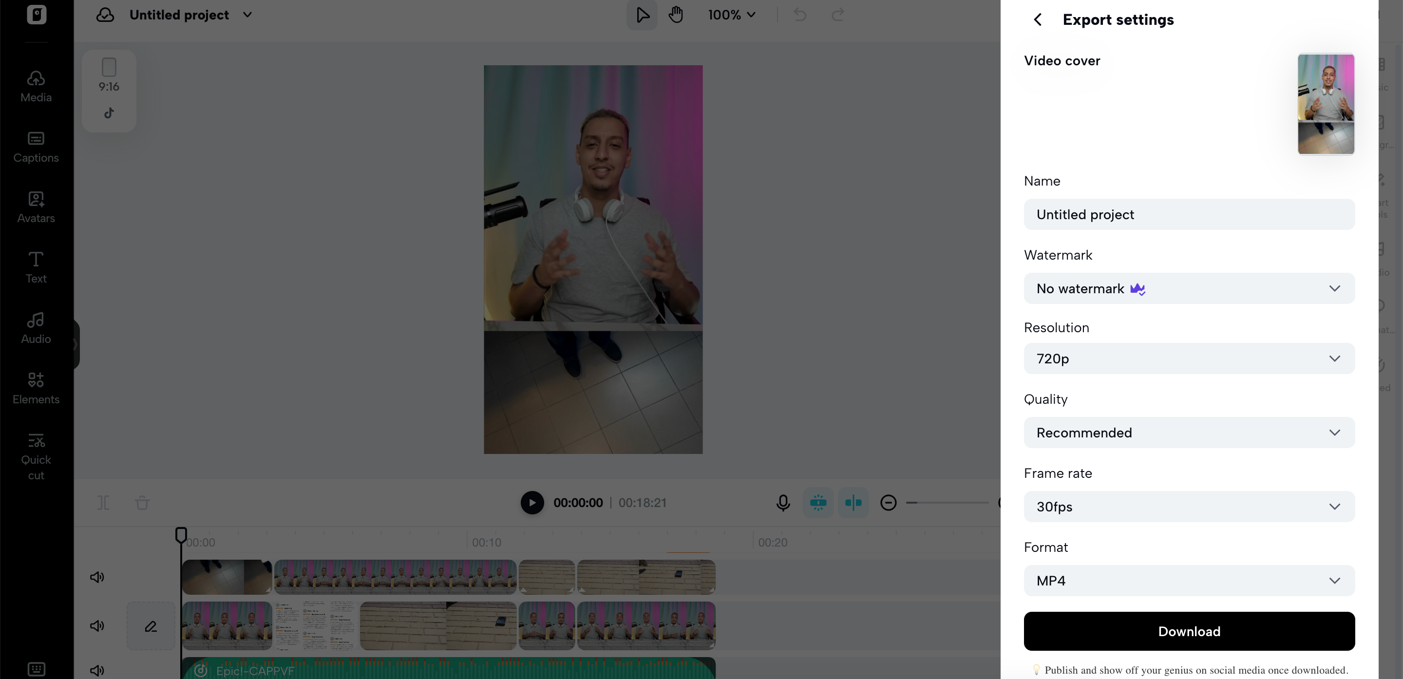 Multiple high-quality export options