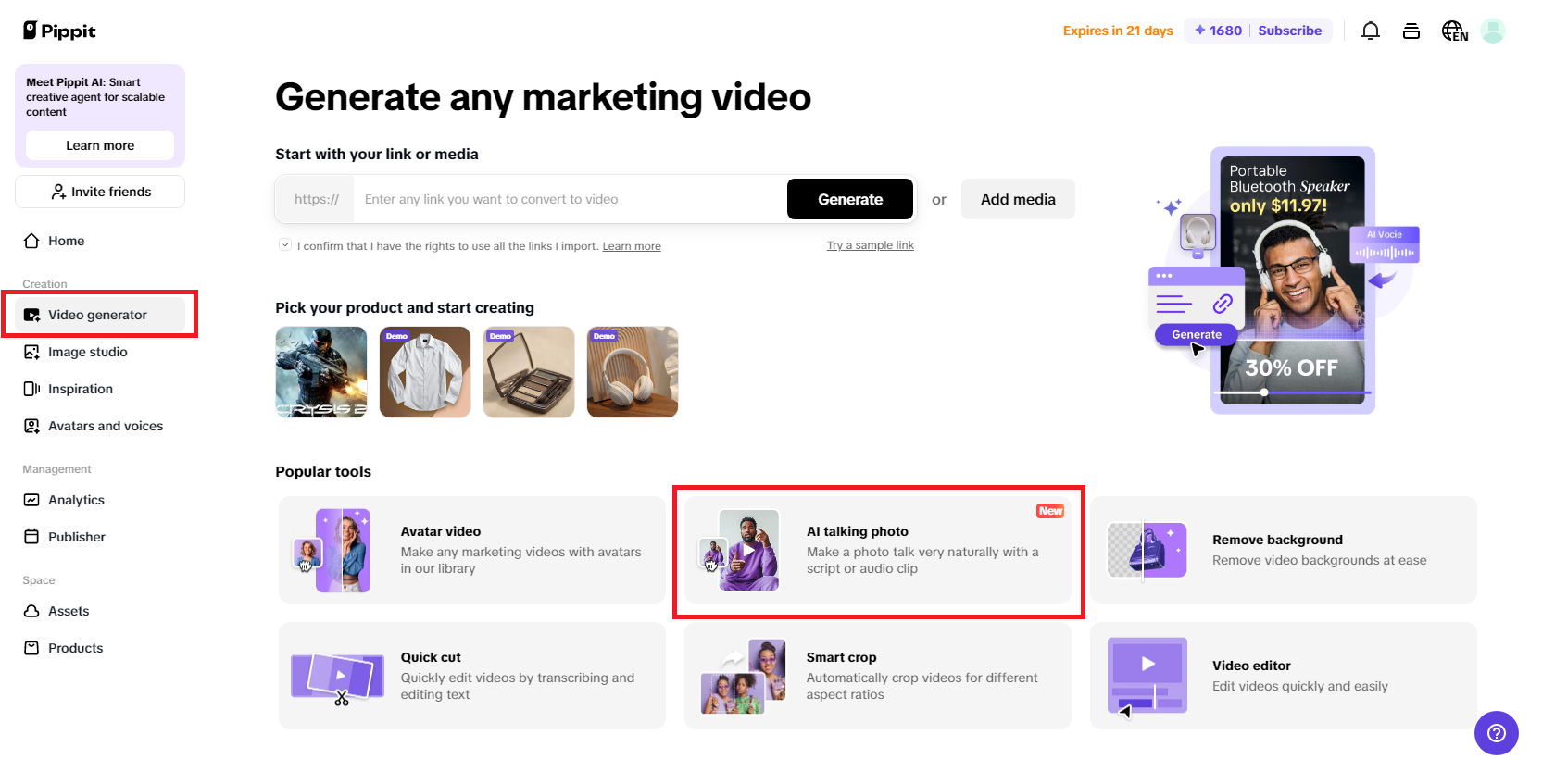 AI-talking photo creation