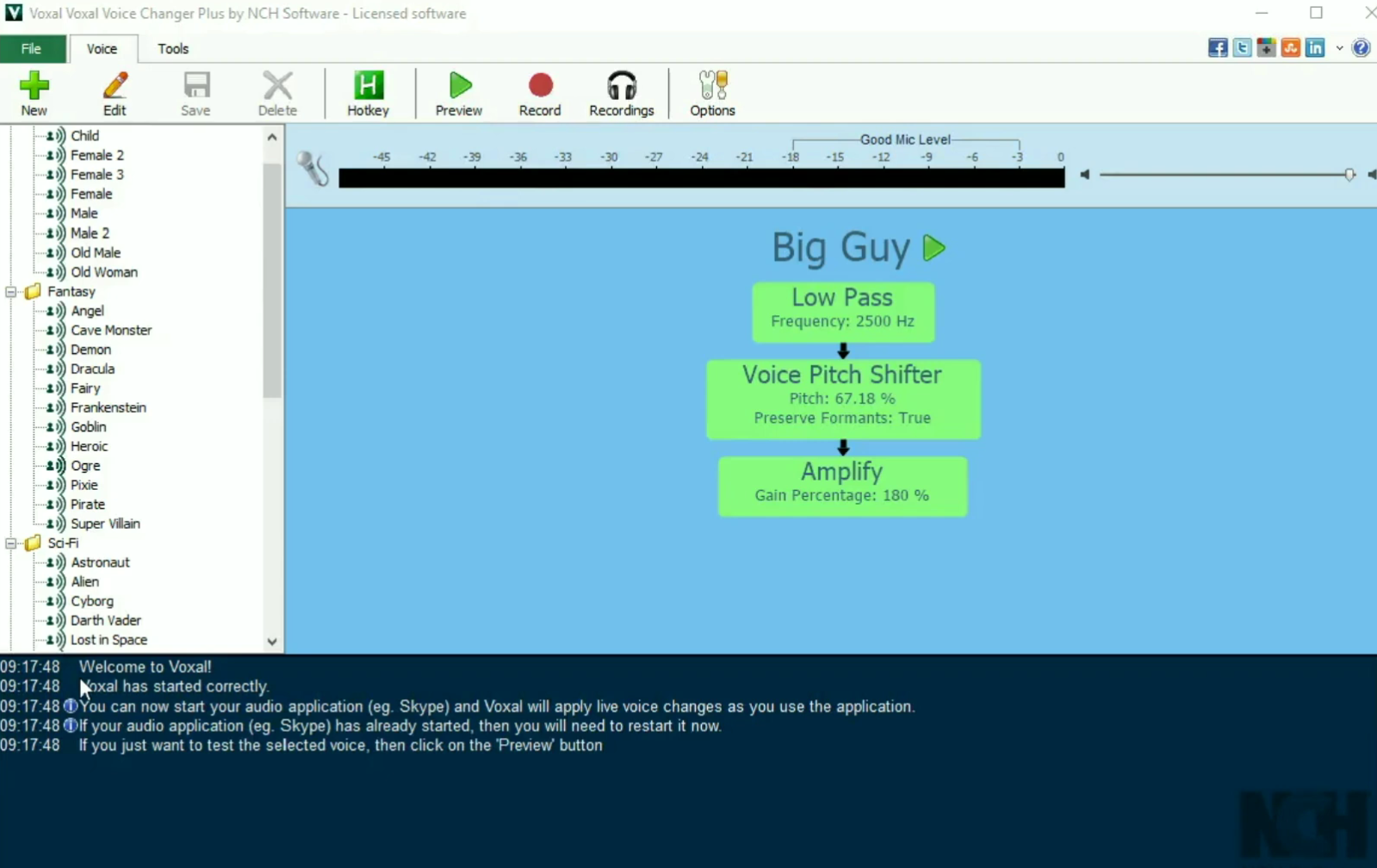 NCH Voxal Voice Changer