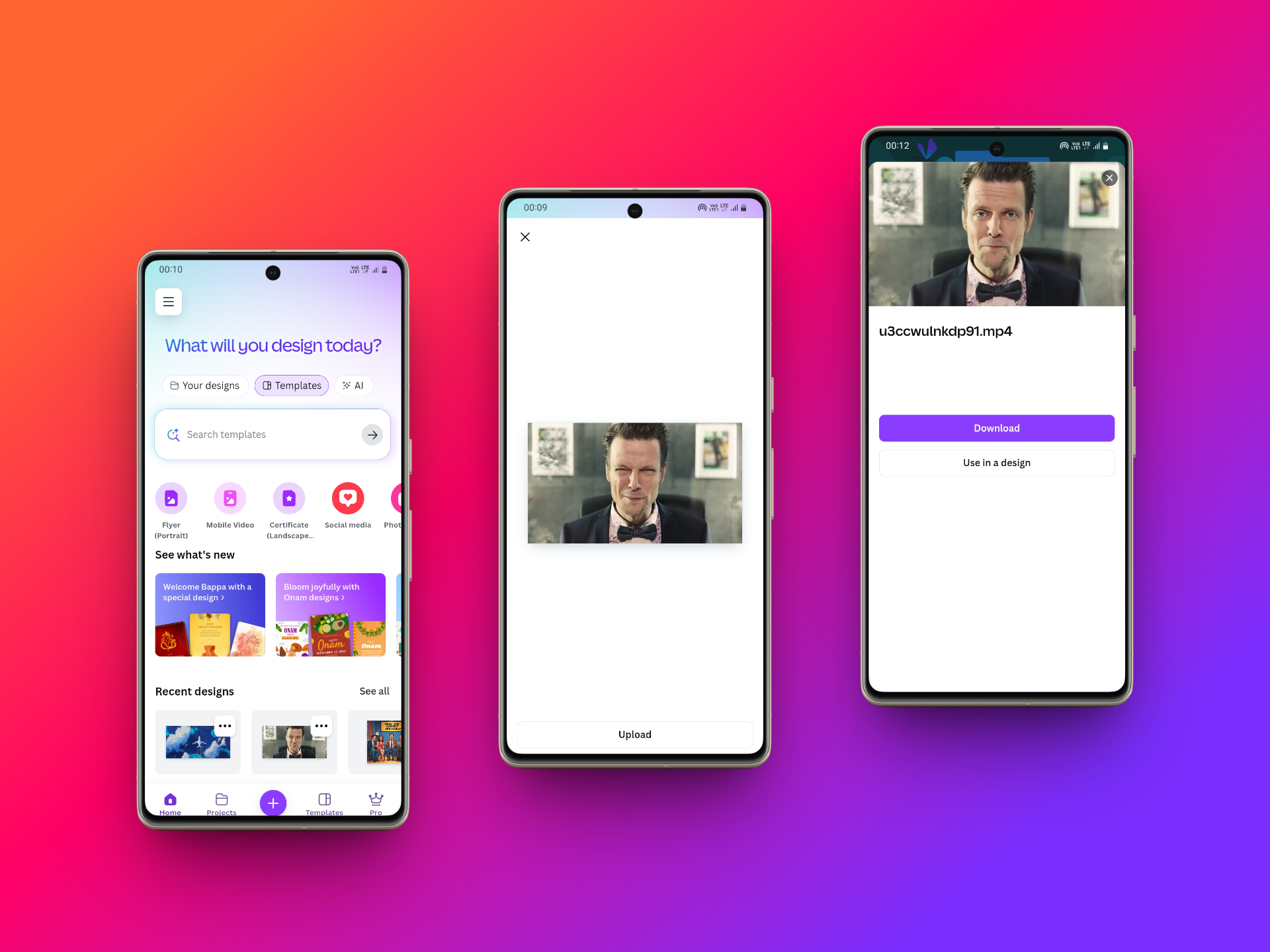 Upload your desired video