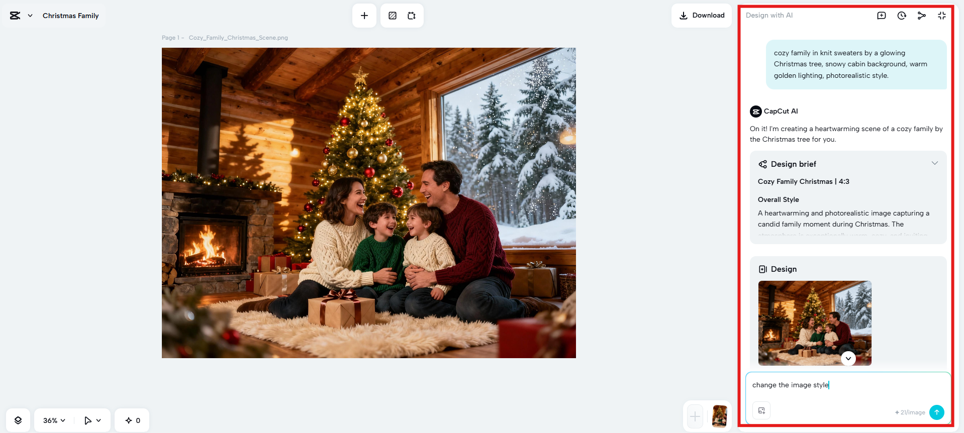 Preview and refine the visuals with prompts