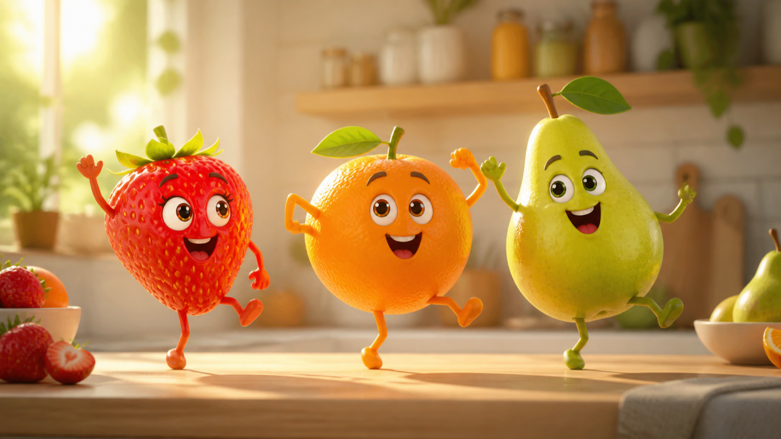 Fruit Animation example created for Dreamina