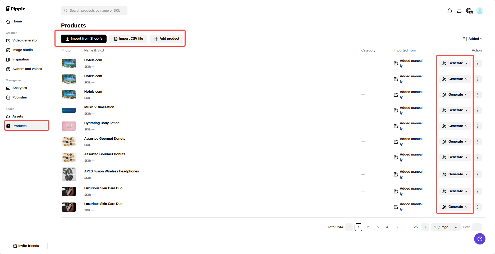 Pippit e-commerce integration