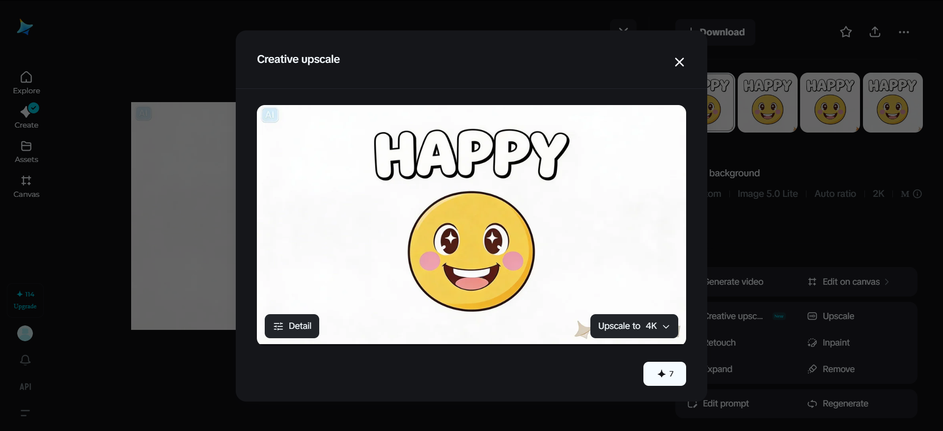 Creative upscale