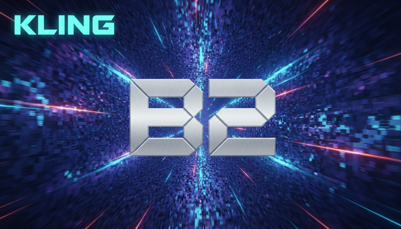 Thumbnail B2 — Kling high-resolution texture grid with motion blur streaks.