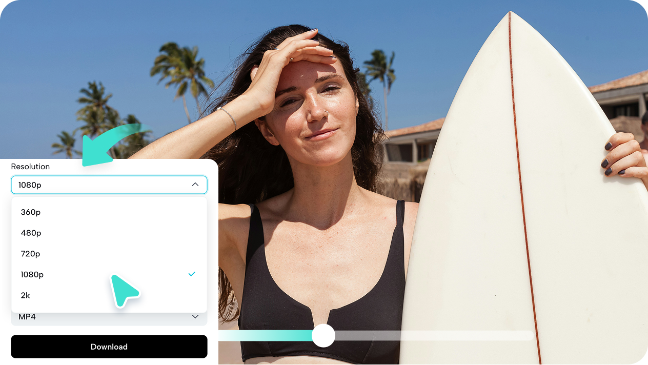 High resolution export options 