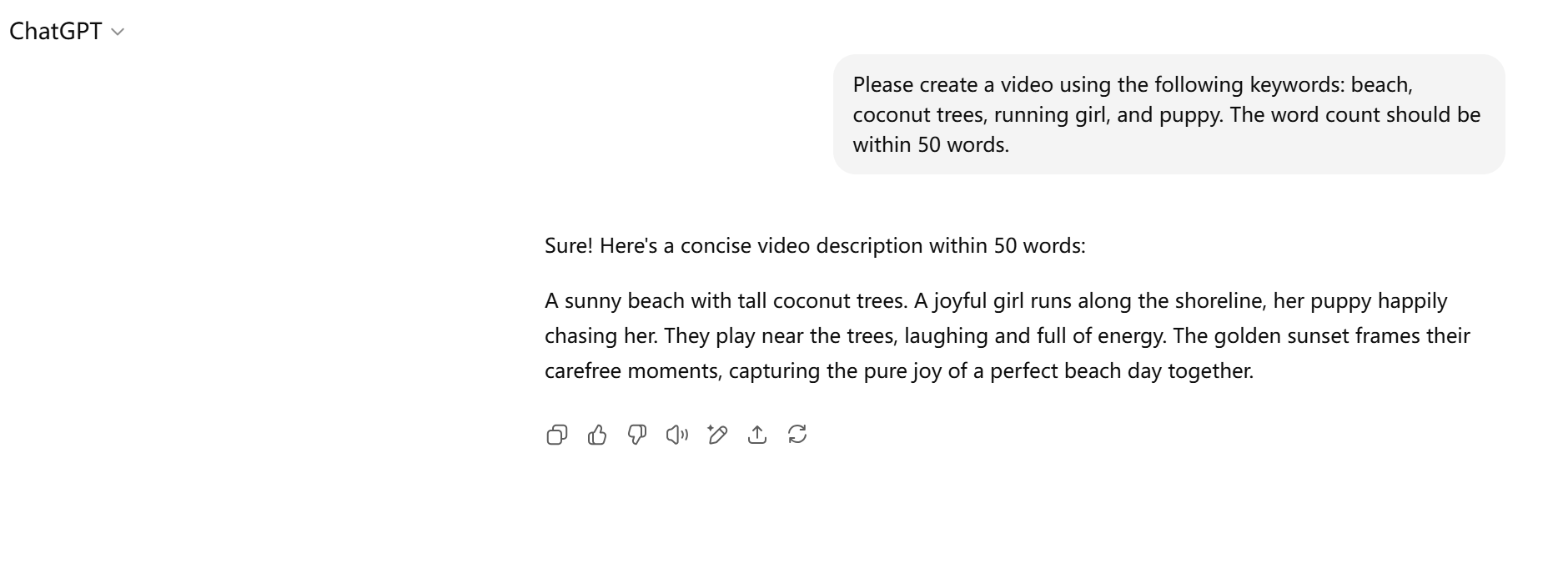 การสร้างพรอมต์สำหรับวิดีโอโดยใช้ GPT-5