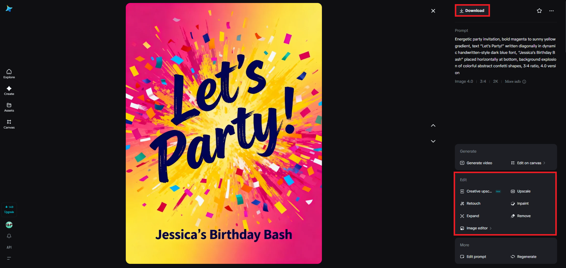 Edit and finalize your invitation