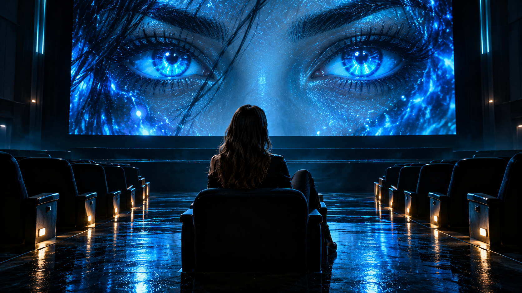 neon eyes cinematic AI prompts example