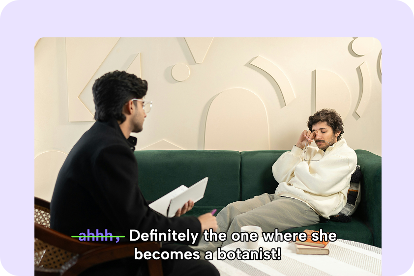 Podcast editing with AI filler remover