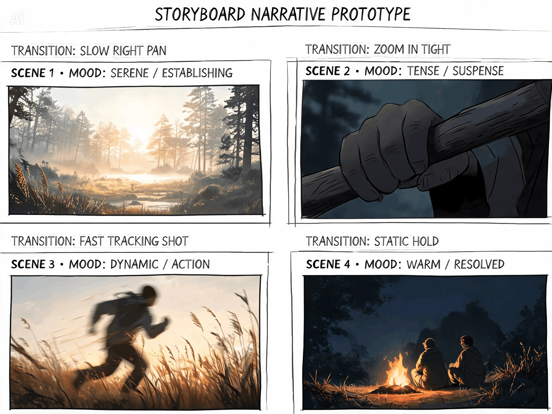 Story scene prototyping