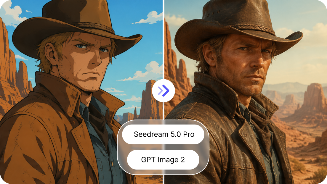 Cartoon-to-realistic image generation with image-to-image AI