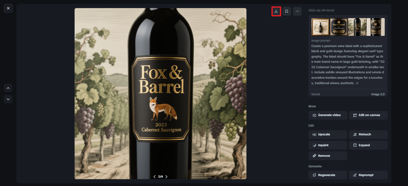 AI wine bottle label maker