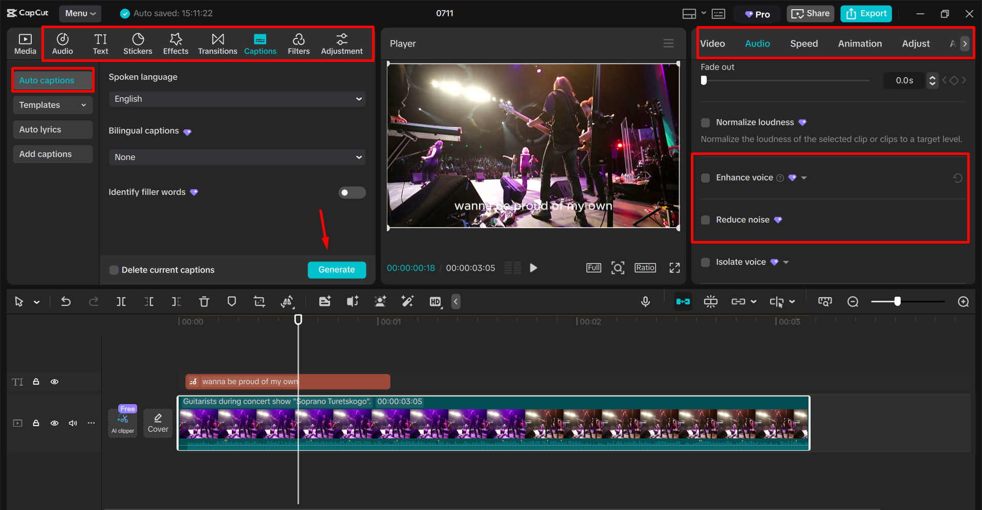 แก้ไขคลิปวิดีโอในโปรแกรมตัดต่อวิดีโอเดสก์ท็อปของ CapCut