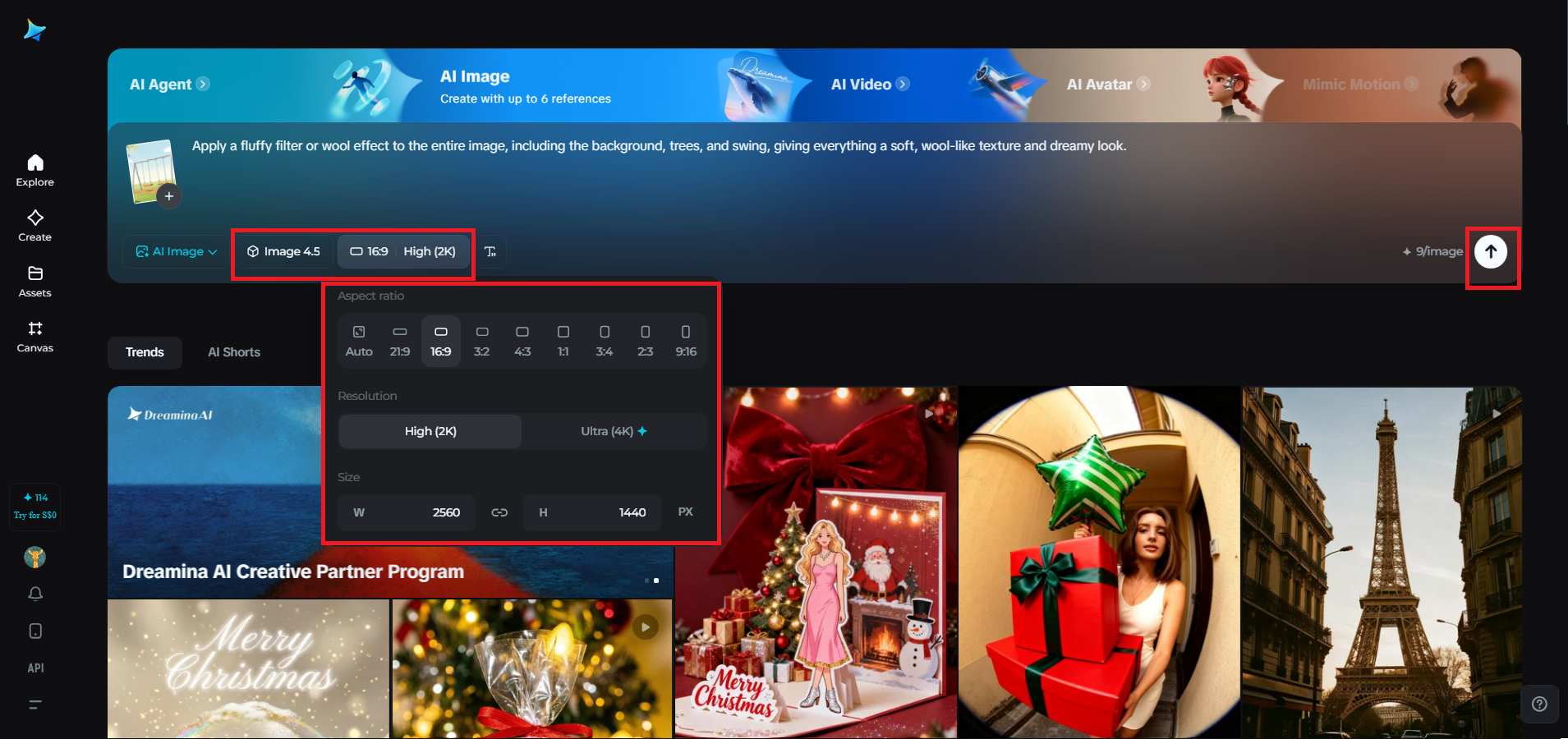 Choose the model and fine-tune output settings