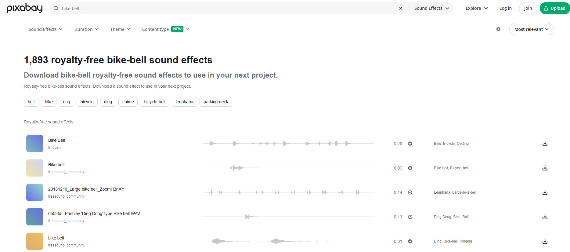 Pixabay bicycle bell ring