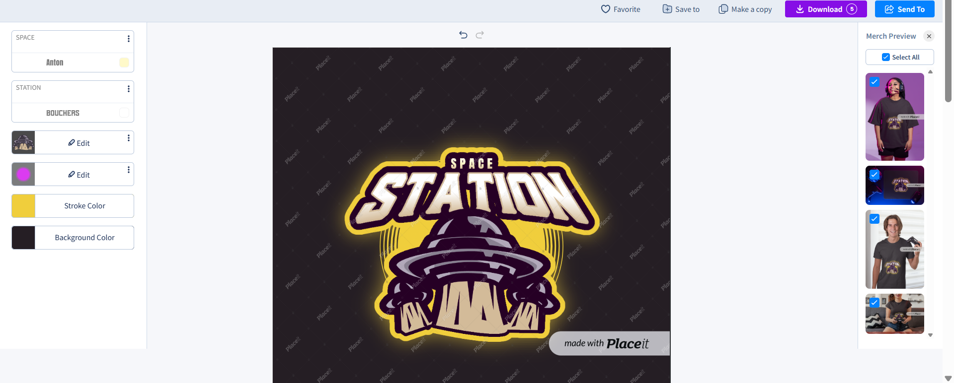 Logo streamer with Placeit