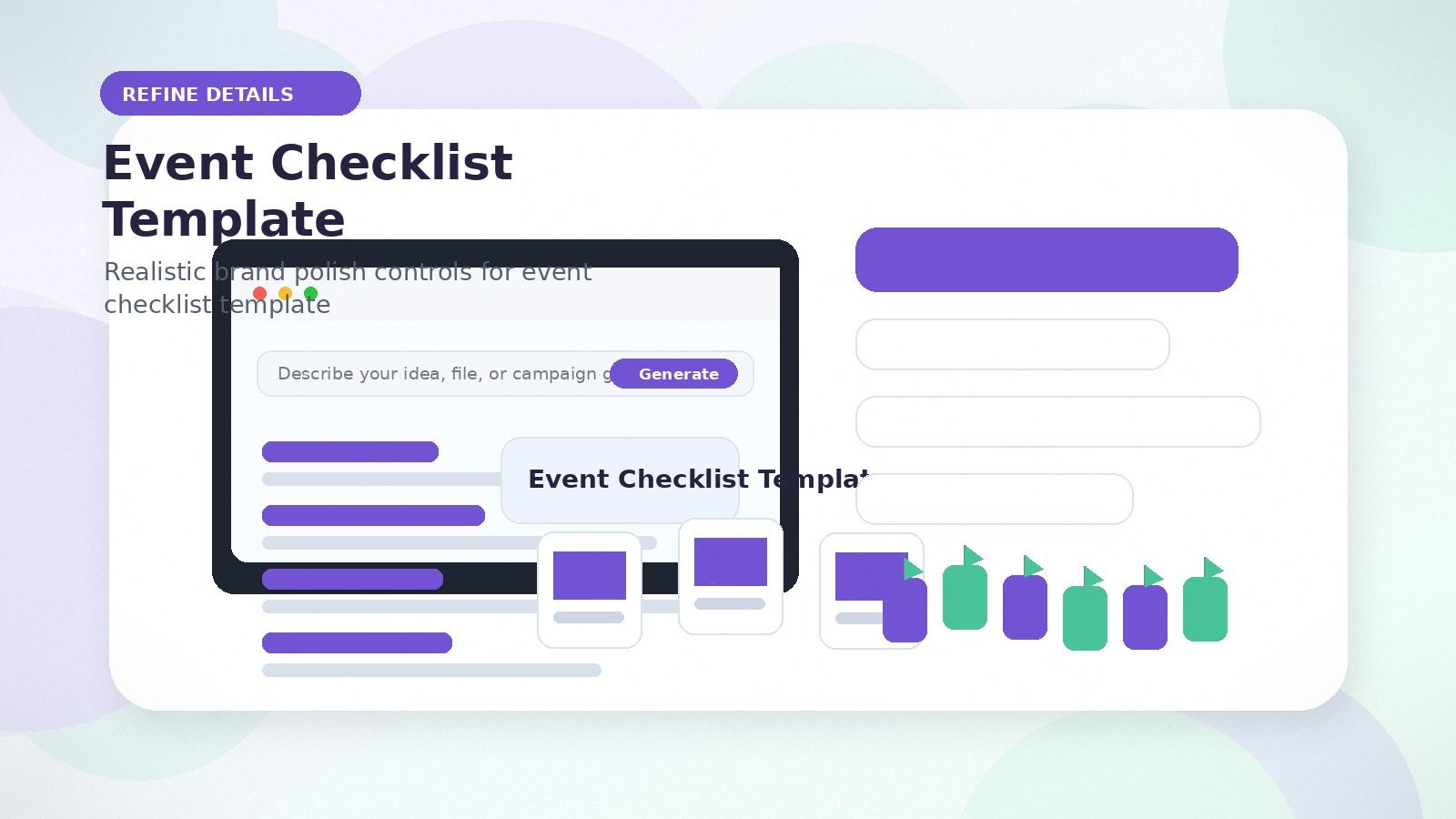 Event Checklist Template realistic refine details visual for event checklist template
