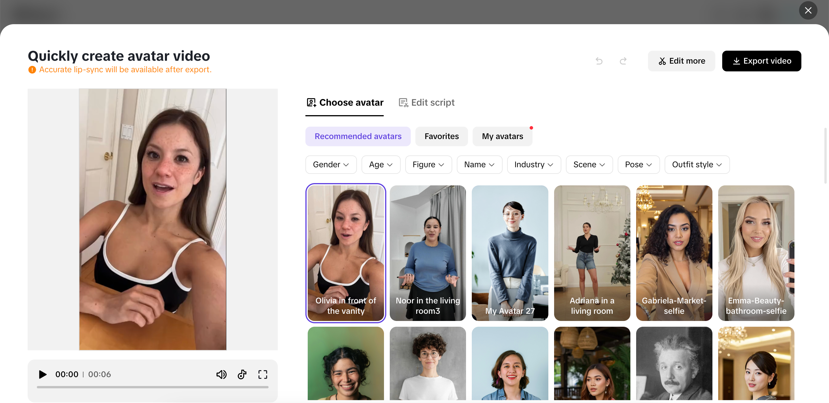 Lifelike avatars