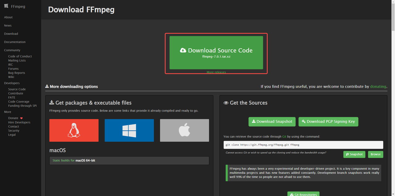 Install FFmpeg