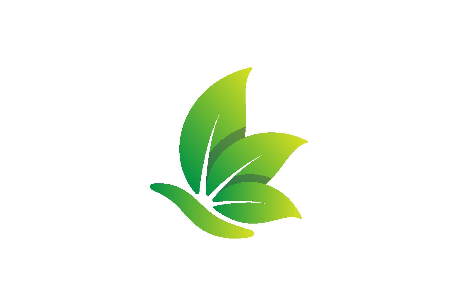 Idea de logotipo de atención médica con mariposa y hoja