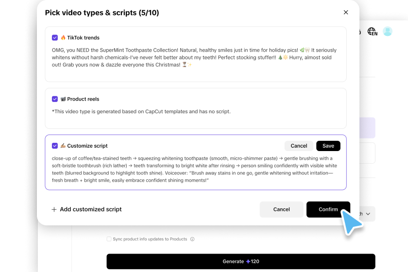 Personalizza il tuo script