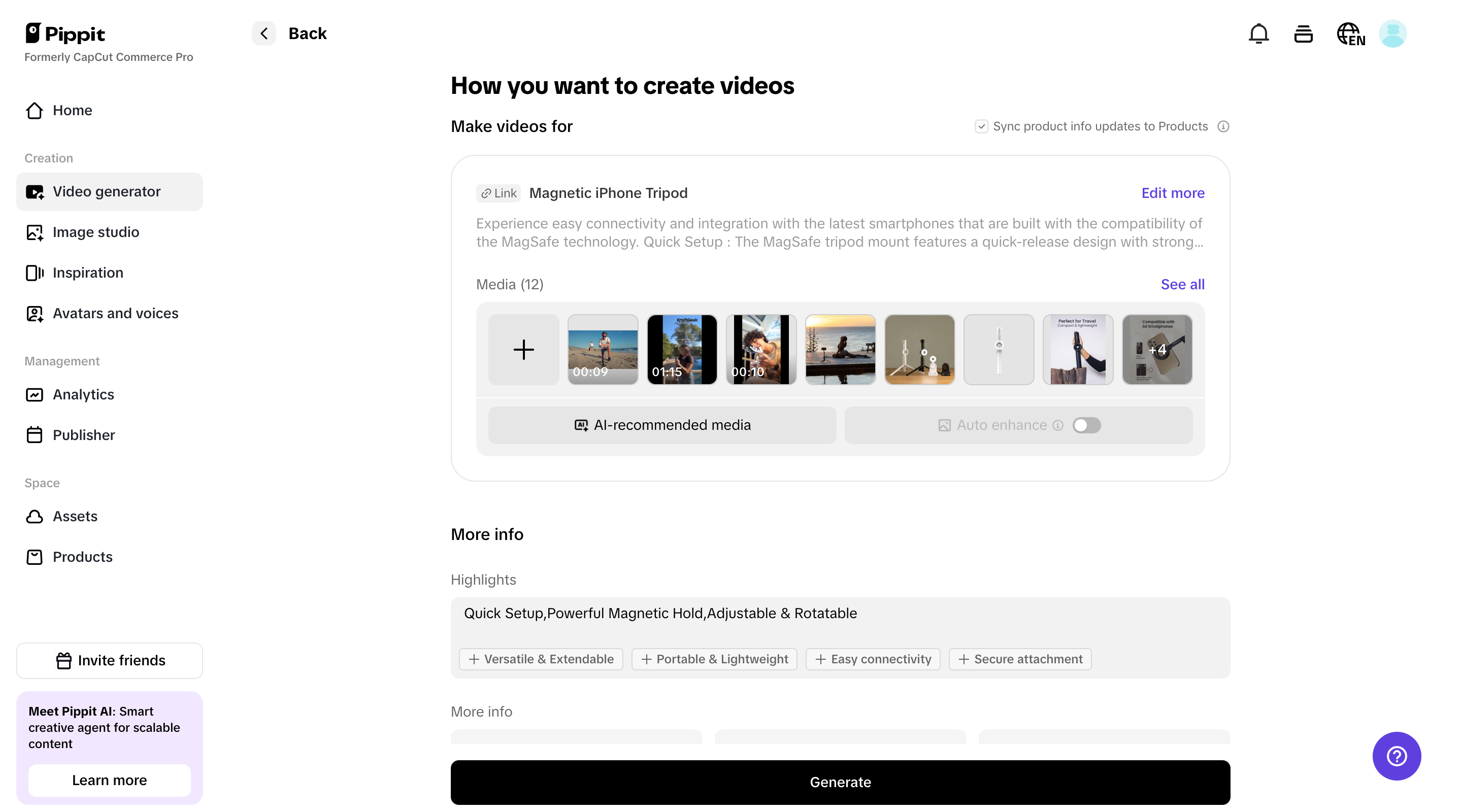Customize video settings