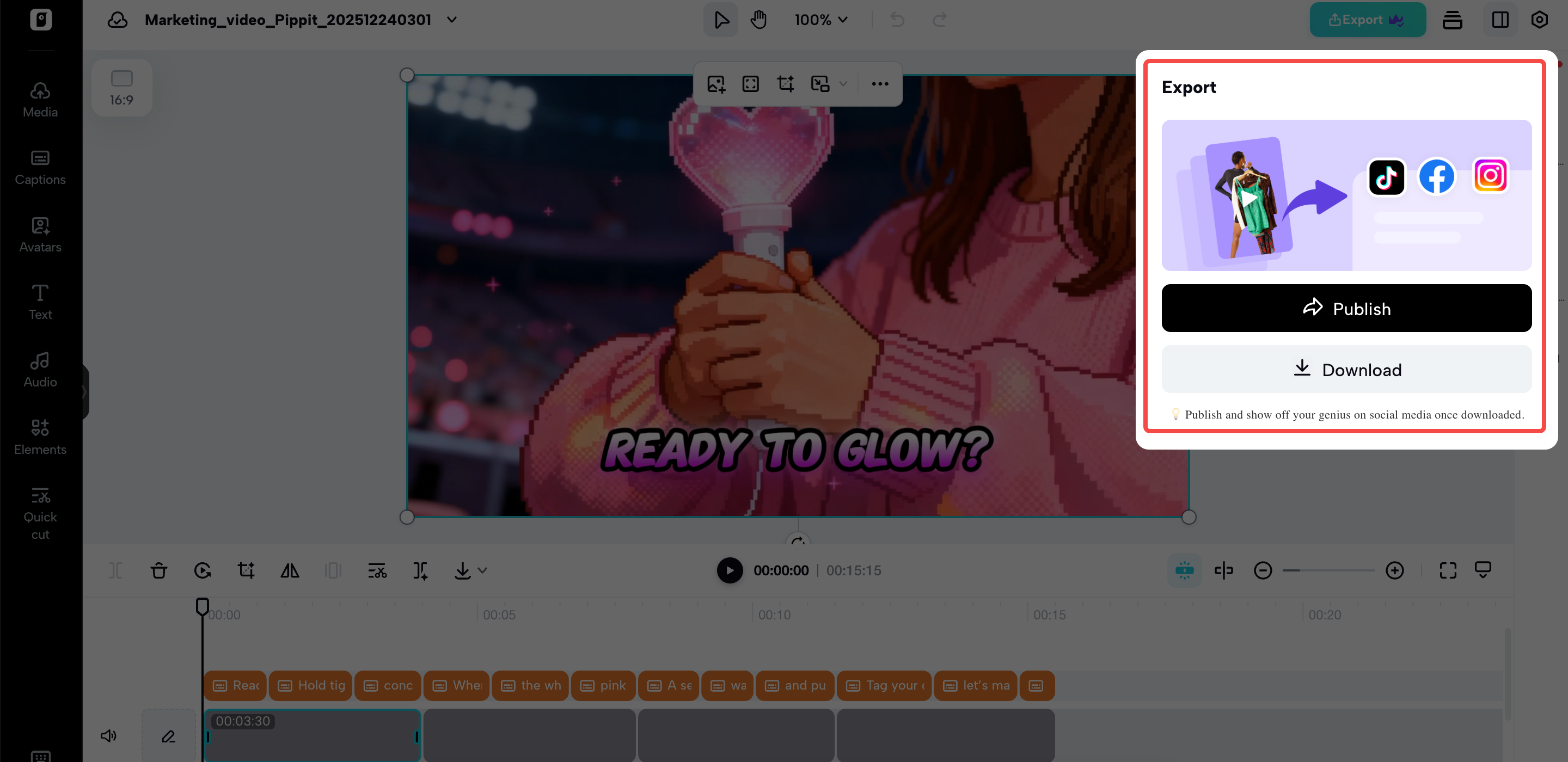 Download your video