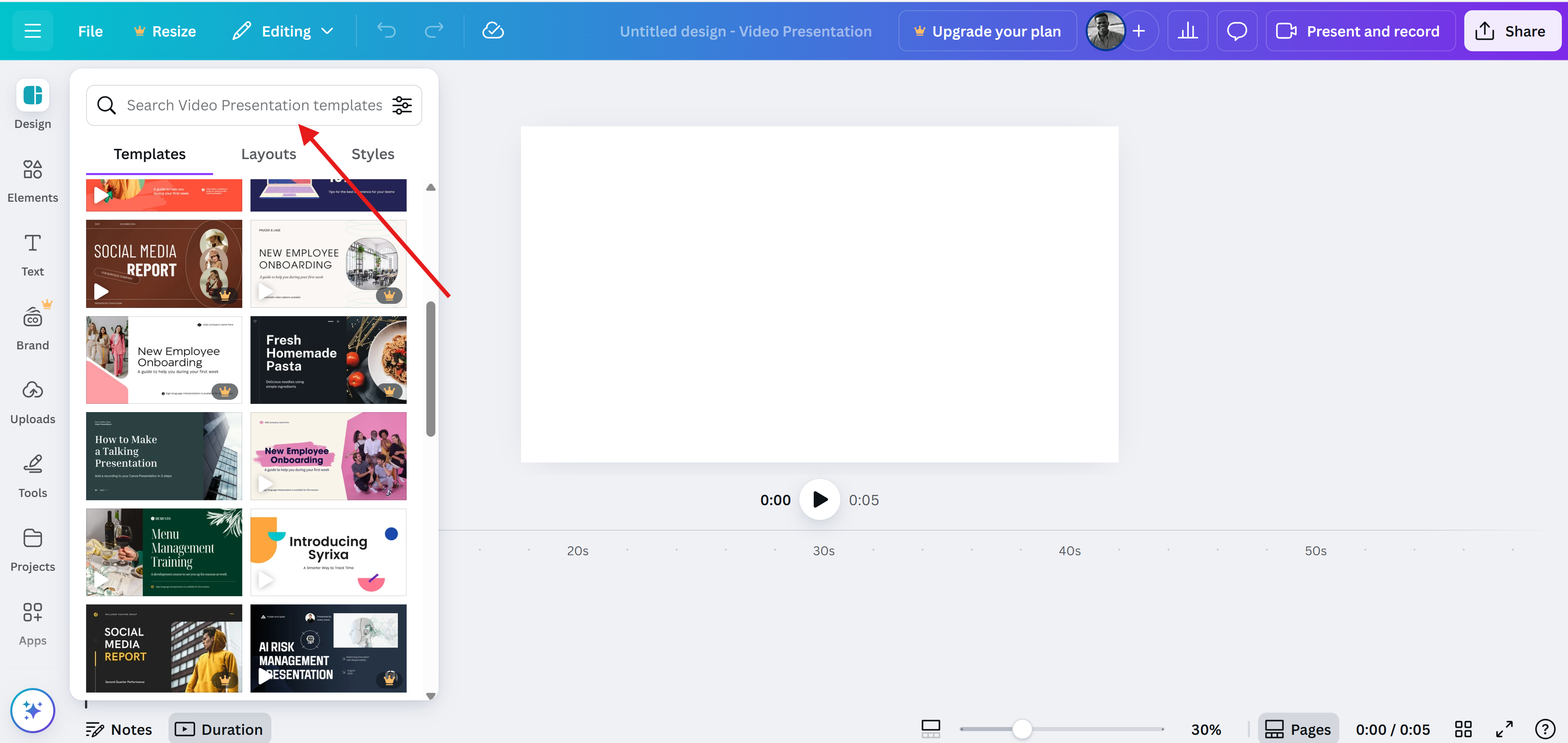 Como fazer uma apresentação em vídeo no Canva
