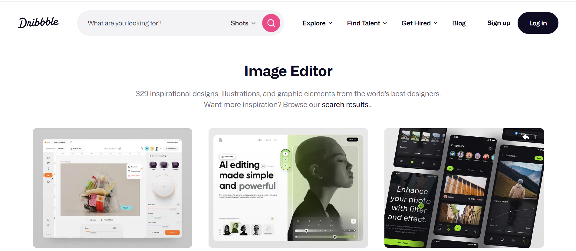 Dribble provides AI tools to guide you on how to design a post for Instagram