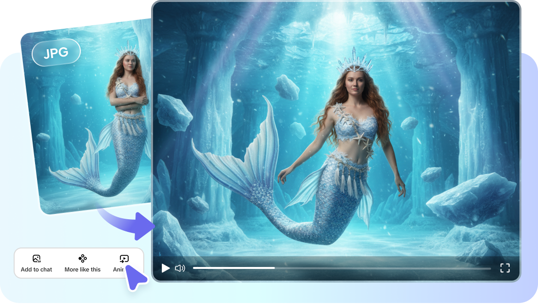 Animate your mermaid photo into videos