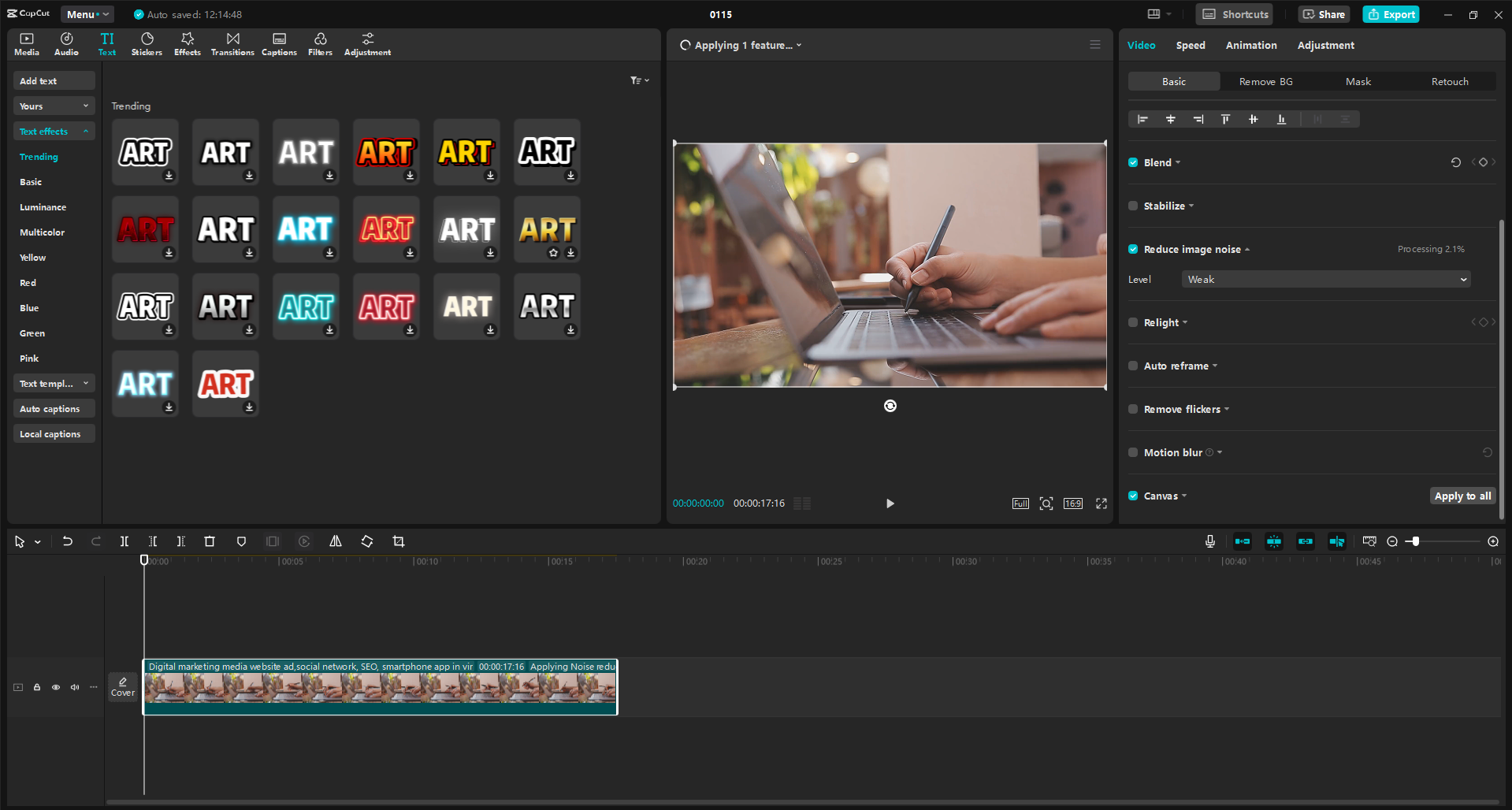 Interface de l' CapCut éditeur vidéo de bureau - le meilleur moyen d'éditer des vidéos pour un engagement accru
