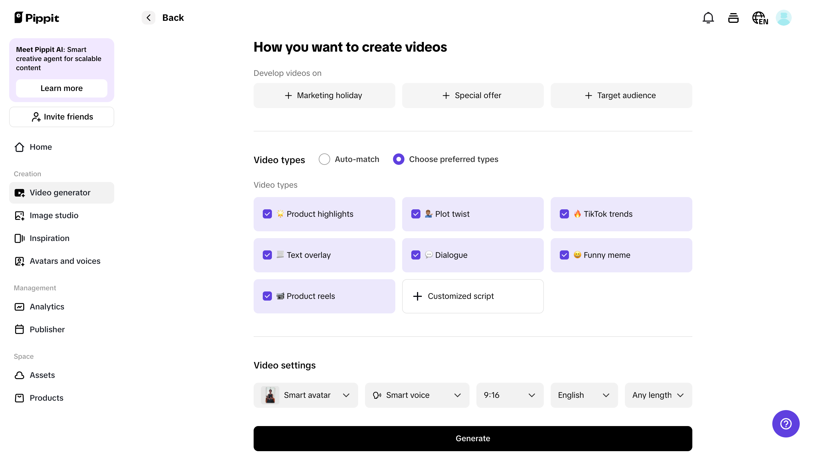 Customize your video settings