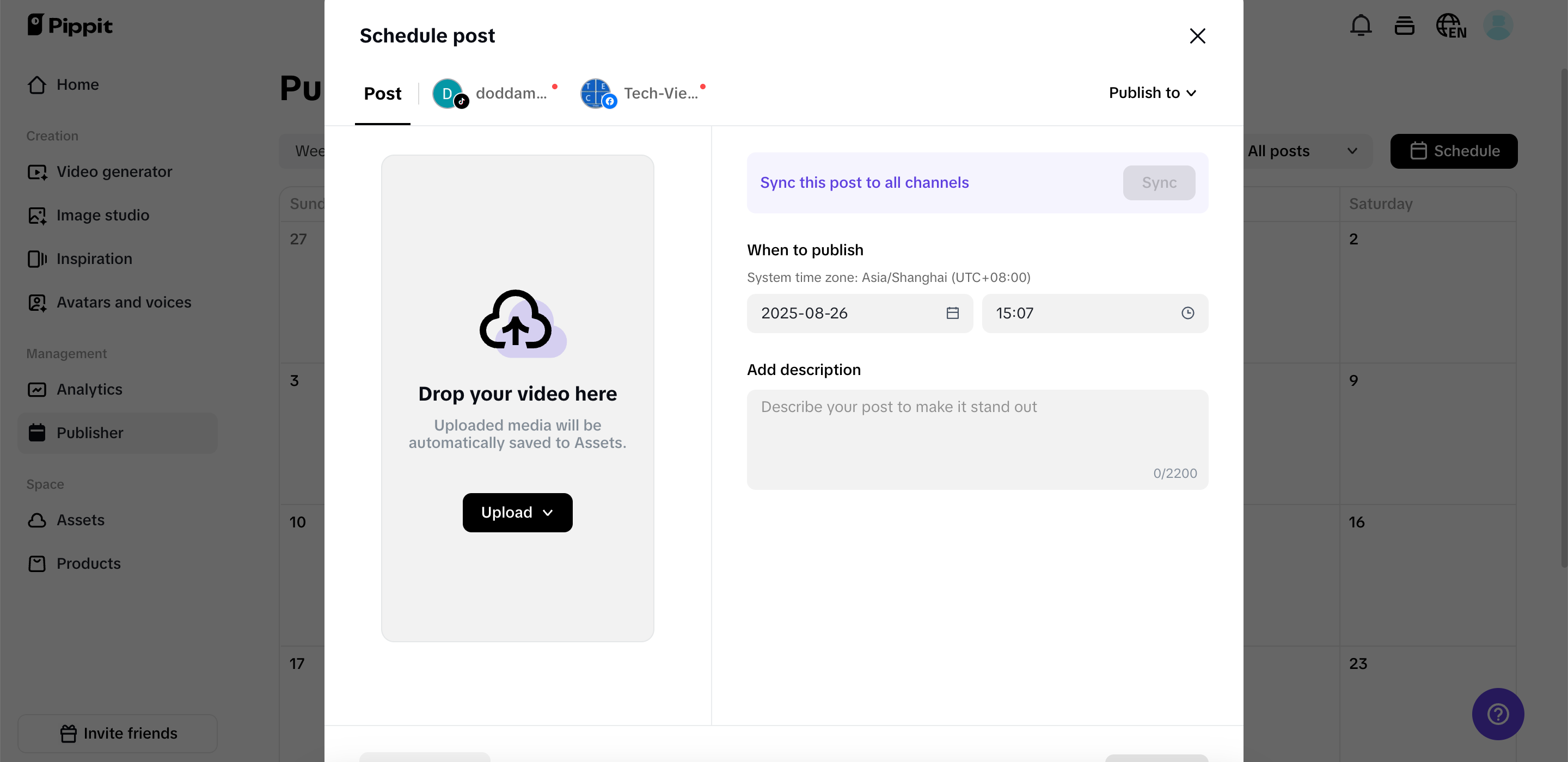 Publicador e análises