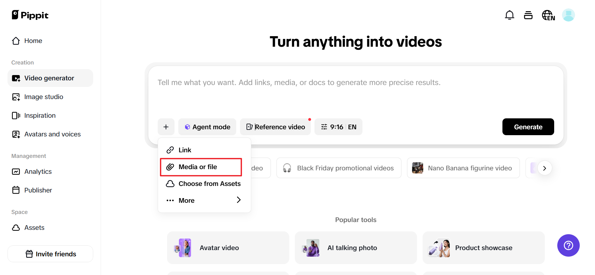 Photo-to-video generation