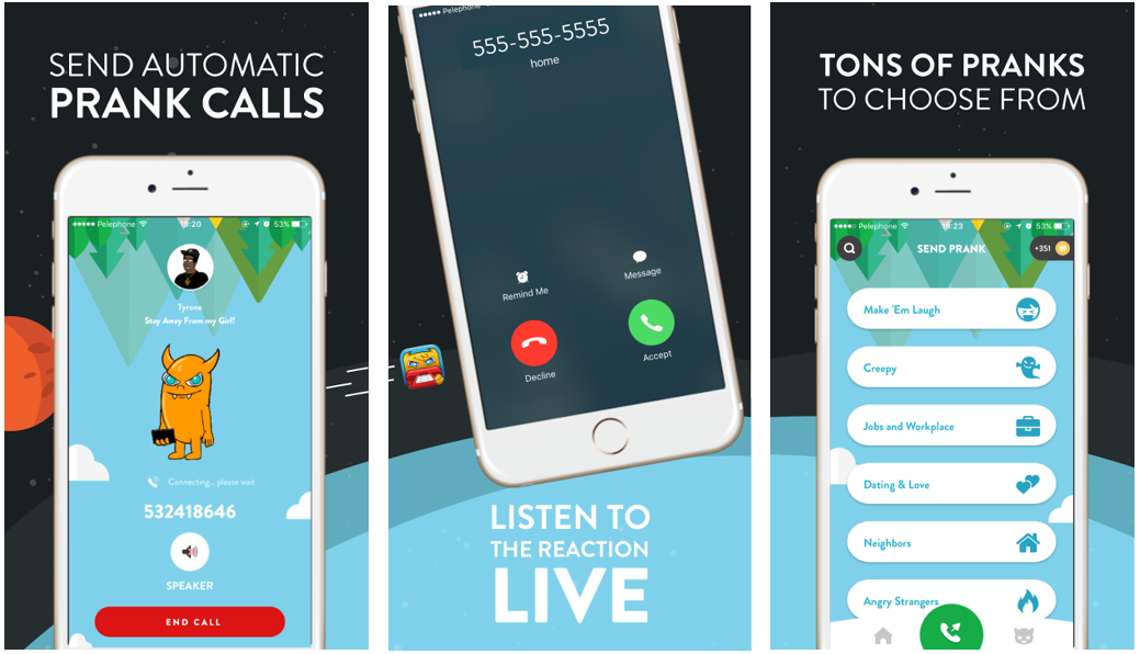 Prankcall - a well-known voice effect app
