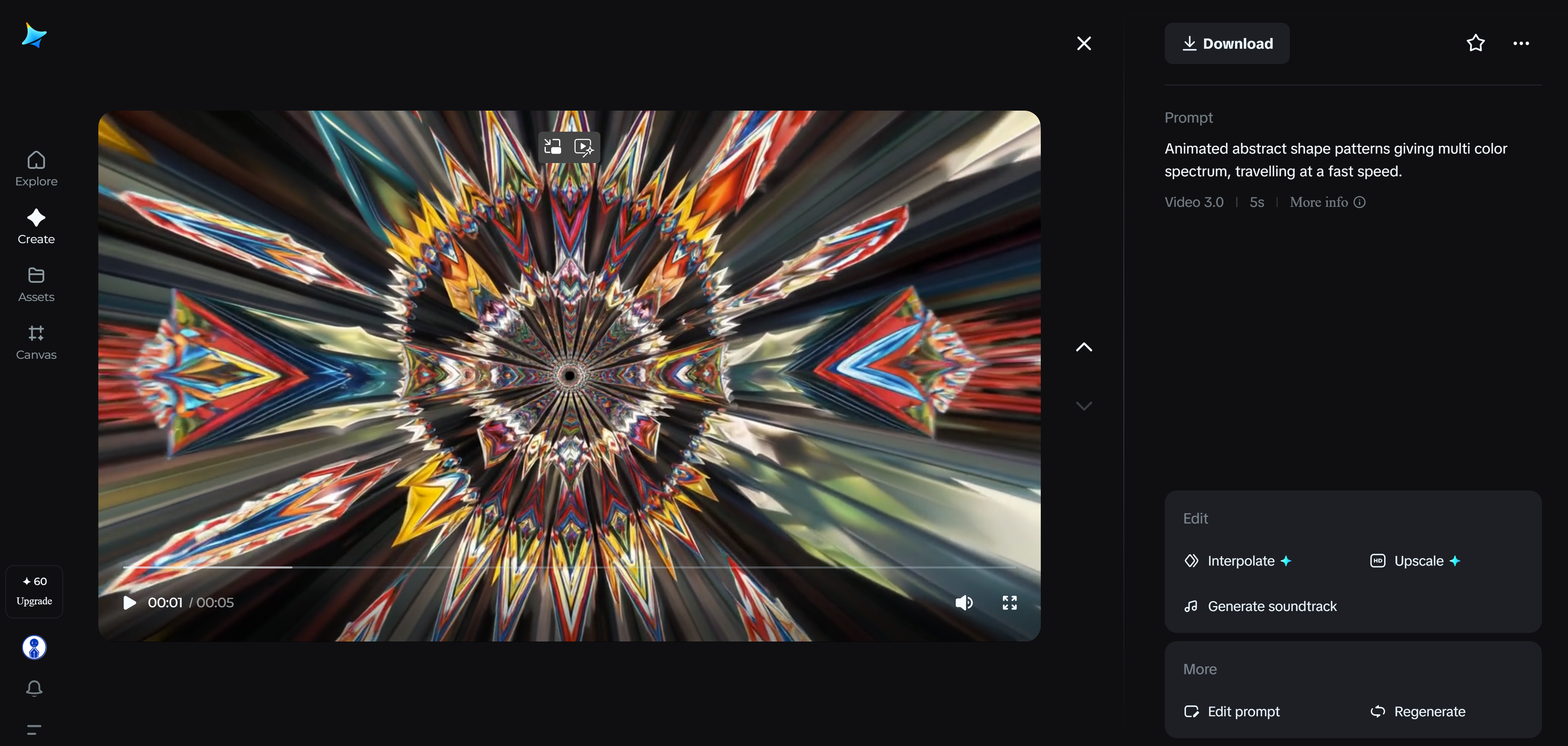 Abstract shape animation