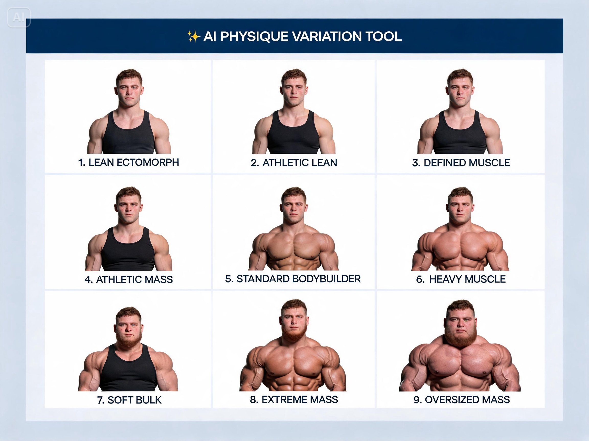 Generate dozens of physique variations with an AI Agent